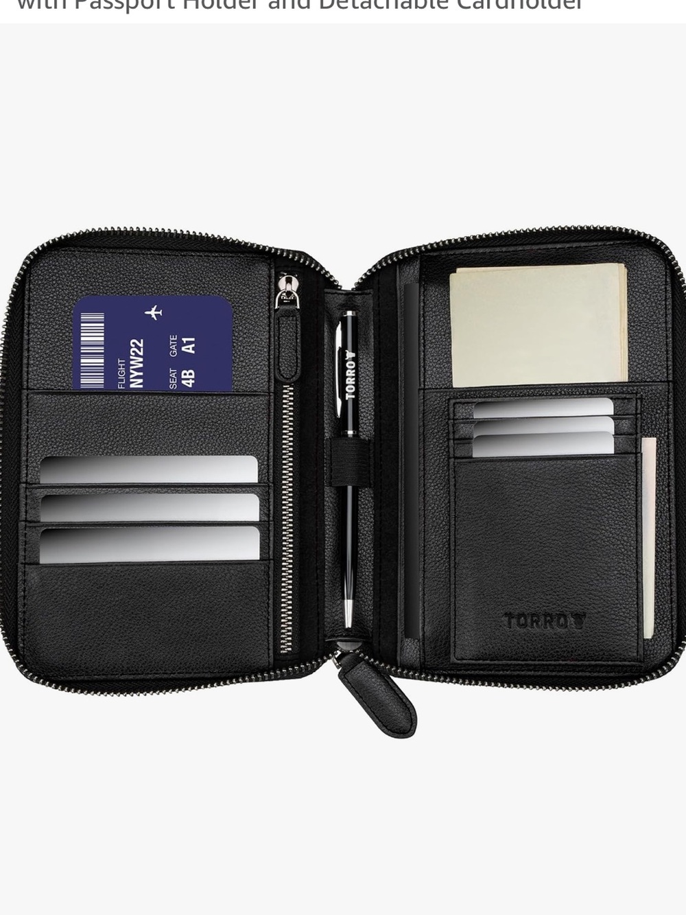 TORRO Genuine Leather Travel Wallet - Picture 2 of 6